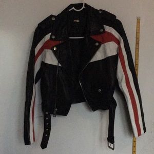 100% leather motorcycle jacket